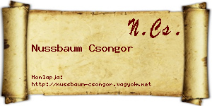 Nussbaum Csongor névjegykártya